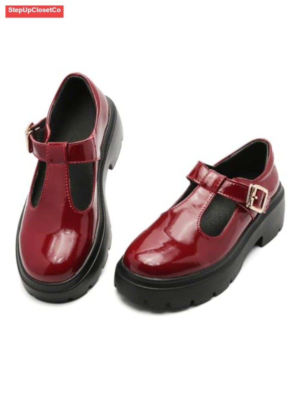 Women's Mary Jane Platform Loafers Chunky Low Heel Oxford Pumps Work Dress Shoes